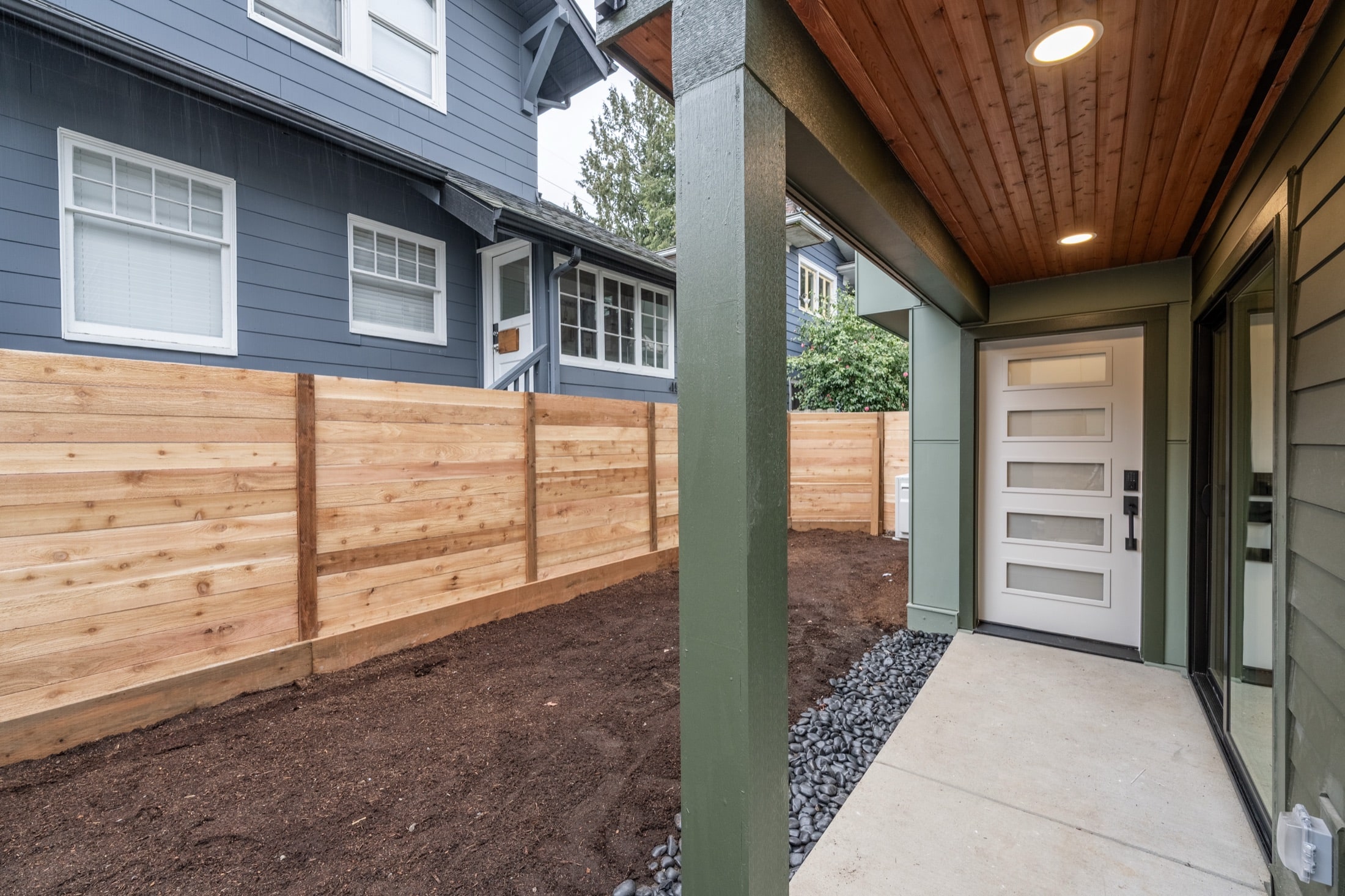 Entrance of a completed ADU financed and built in the Seattle area by DIGS Construction