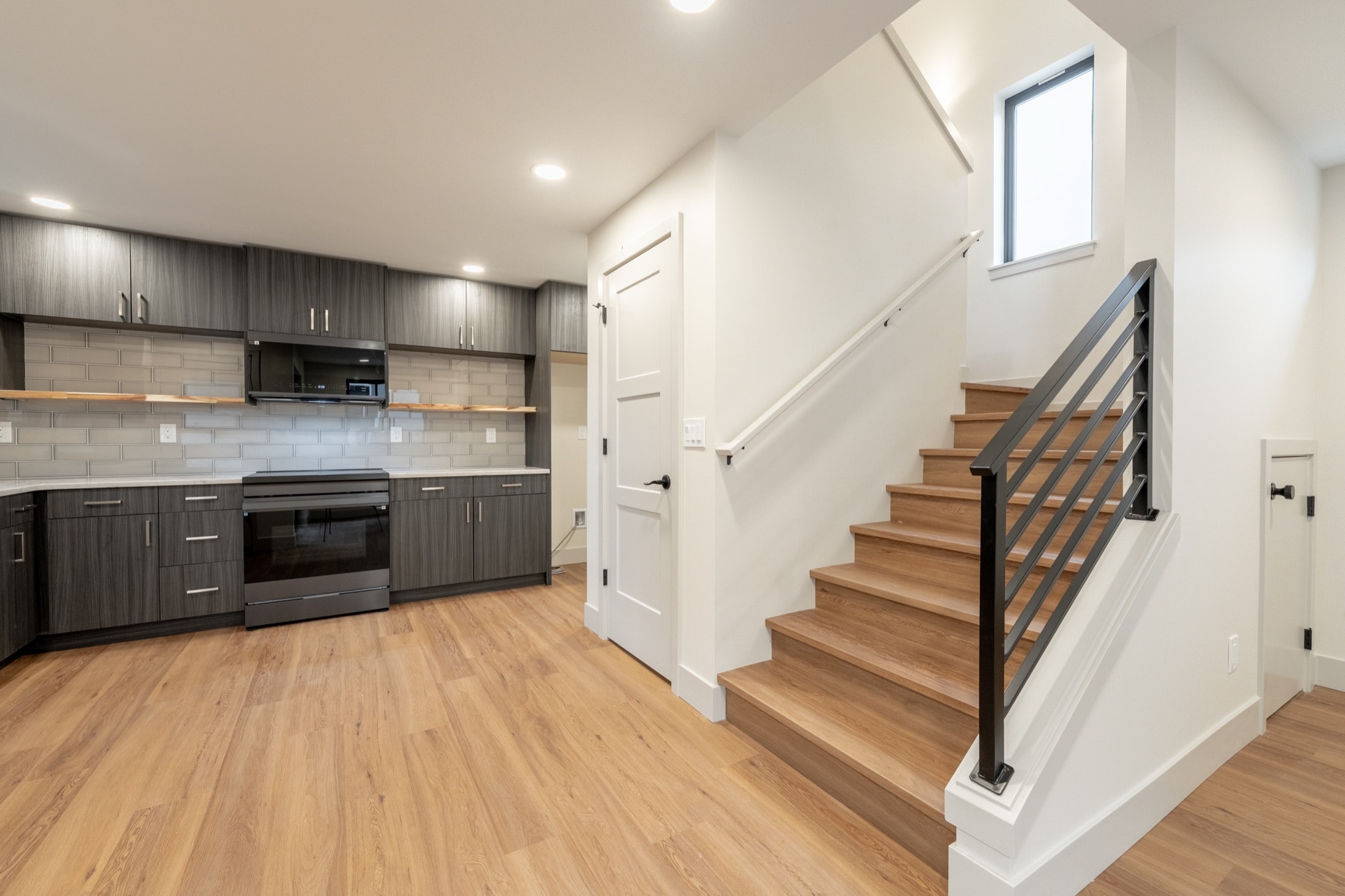 Open-plan living space inside a DADU built by DIGS Construction in the Seattle area