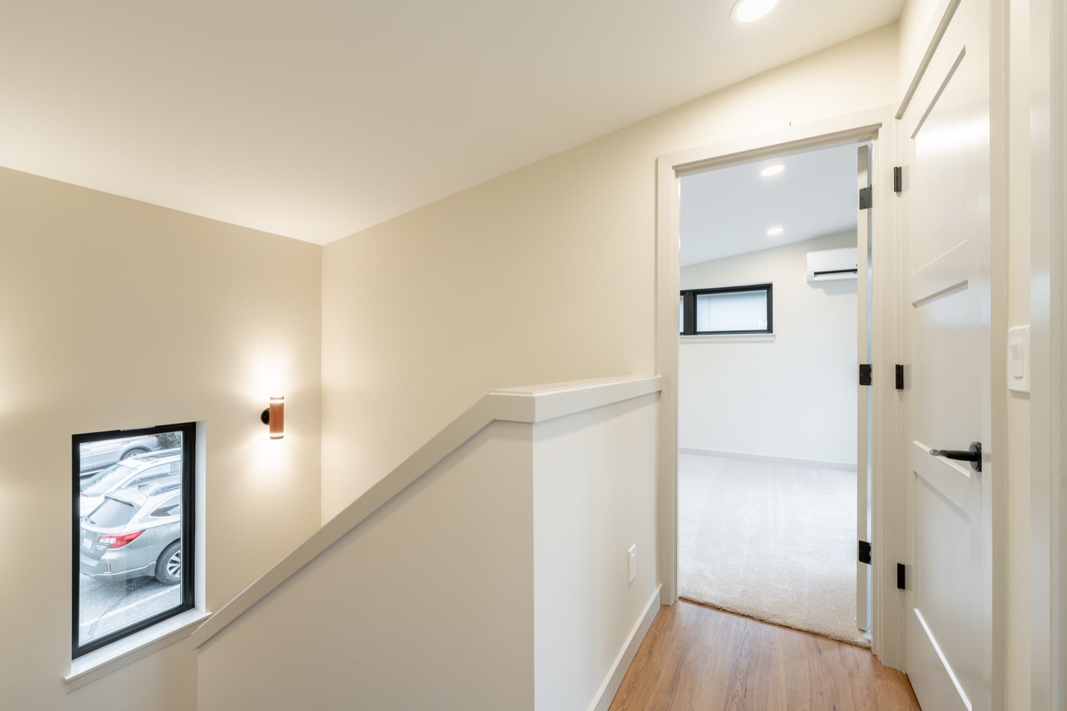 Interior staircase in a home built by DIGS Construction in the Seattle area
