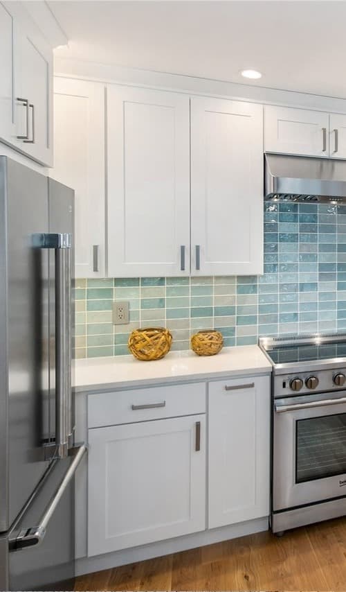 Efficient ADU kitchen with standard cabinetry built by DIGS Construction in the Seattle area