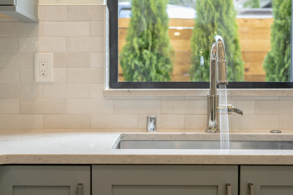 Sink Faucet countertop window backsplash Seattle WA ADU