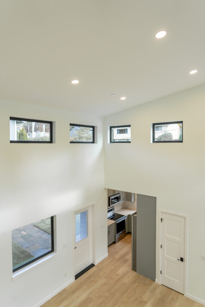 upstairs DADU looking down into living room